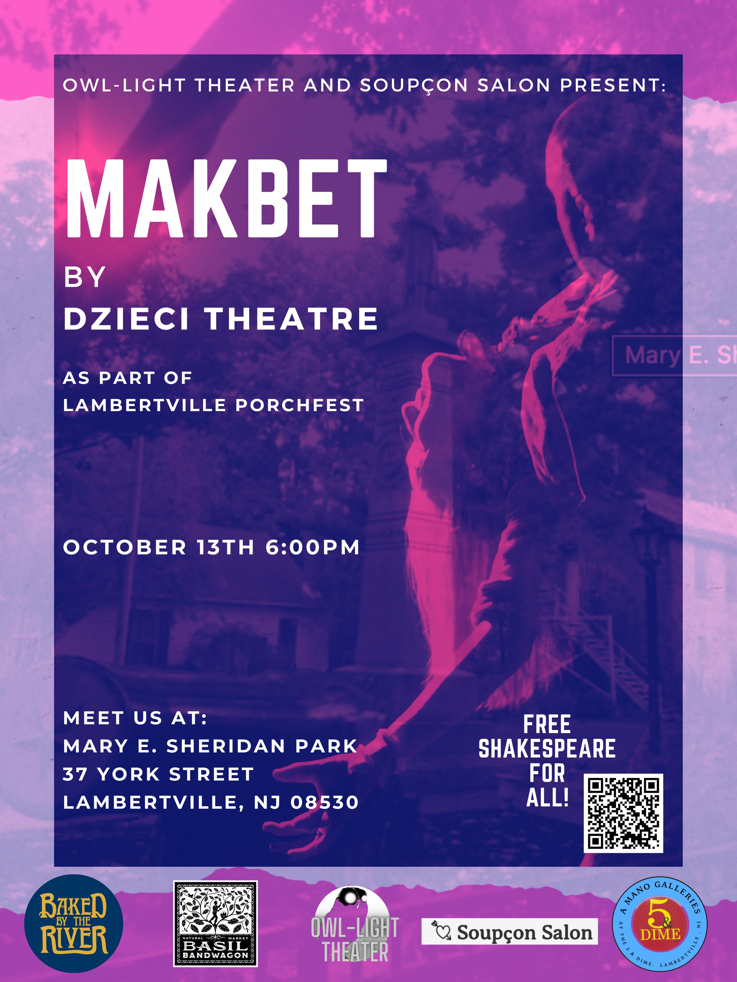 Flyer for Makbet by Dzieci Theater, Sunday October 13, 2024, 6pm